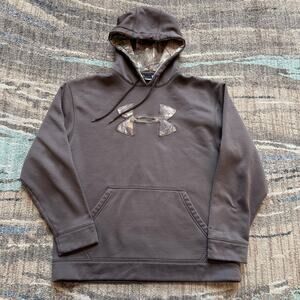 Men's Under Armour Storm Brown Realtree Camouflage Hoodie Sweatshirt Sz Large